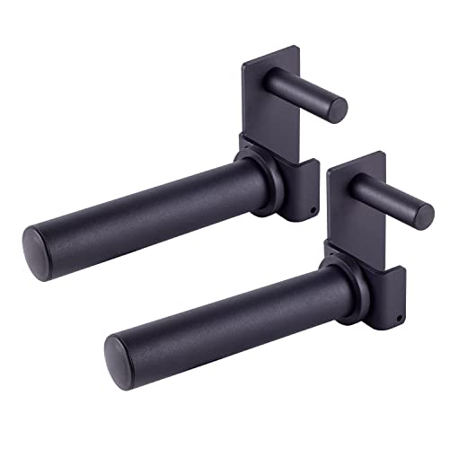 AmStaff Fitness Olympic Weight Plate Holder for Power & Squat Racks – Fits 2x2, 2.33x2.33, 3x3 Inch Tubes, 1" Hole – Storage Horns for Weight Plates on Power Rack – Pair - style: 3"x3" Tube Racks