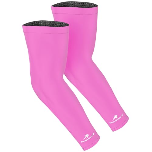 CompressionZ Youth Sports Arm Sleeves | Kids Cooling UV50+ Protection Volleyball Football Basketball Baseball - Boys & Girls - color: Pink: 2 Pack, size: Small