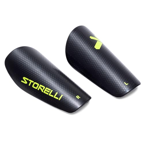 Storelli Shin Guards, Unisex, Flexible & Durable Protection, Ultra-Lightweight, Breathable Air Channels - color: Black, size: Small