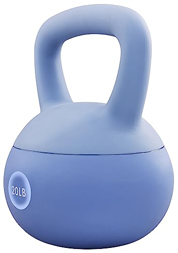 Signature Fitness Soft Kettlebells - Sea and Iron Sand Filled Weights for Women and Men - Color Coded Soft Vinyl Kettlebells, Multiple Sizes - style: D. 20-Pound