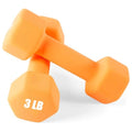 Portzon Weights Dumbbells 10 Colors Options Compatible with Set of 2 Neoprene Dumbbells Set,1-15 LB, Anti-Slip, Anti-roll, Hex Shape - size: 03-Pound,Pair