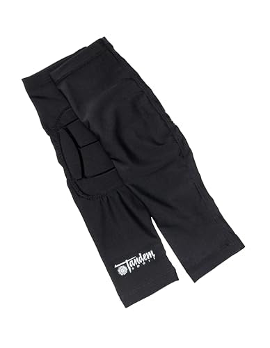 Tandem Sport Padded Arm Sleeves - Compression Sleeves with Built-In Elbow Padding to Reduce Injury & Stress - color: Black, size: Large-X-Large