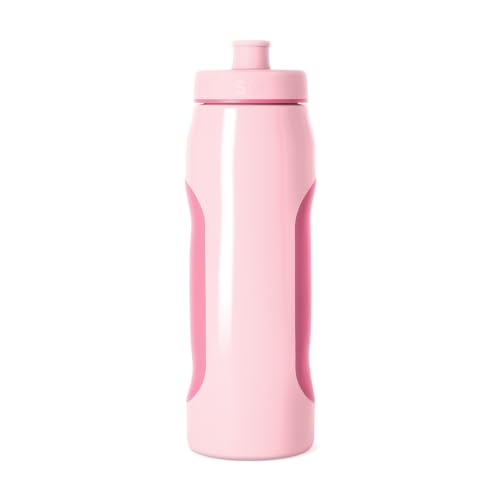 Simple Modern Rally Squeeze Plastic Water Bottle | 30oz Locking Leakproof Cup for Gym, Sports, Electrolytes, Travel | Blush Mix - color: -Blush Mix
