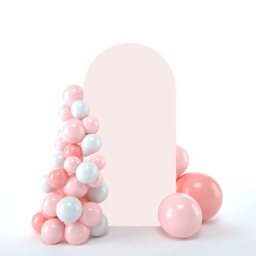 bricia Wedding Arch Backdrop Stand Cover, 6.6FT Double Sided Stretchy Arch Cover Fitted Wedding Birthday Party Banquet Decoration (Blush Pink 79.2''Lx39.6''W) - color: Blush Pink, size: 6.6FT