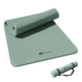 KEEP Extra Wide Yoga Mat, 7mm Thick 72" x 32" Exercise Mat | 7mm thick Extra wide yoga mat with carry strap for home workout, yoga, exercise and Pilates - color: Pale Green