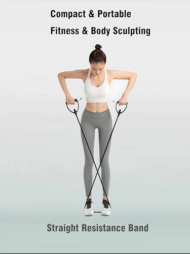 Resistance Bands with Handles, Adjustable Length Exercise Bands for Home Workouts & Physical Therapy, Strap for Arms, Legs & Full Body Fitness - color: Green
