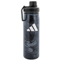 adidas Stainless Steel Metal Water Bottle 20 oz (600 mL) Screw Cap - color: Night Grey/Grey Four/Grey Six