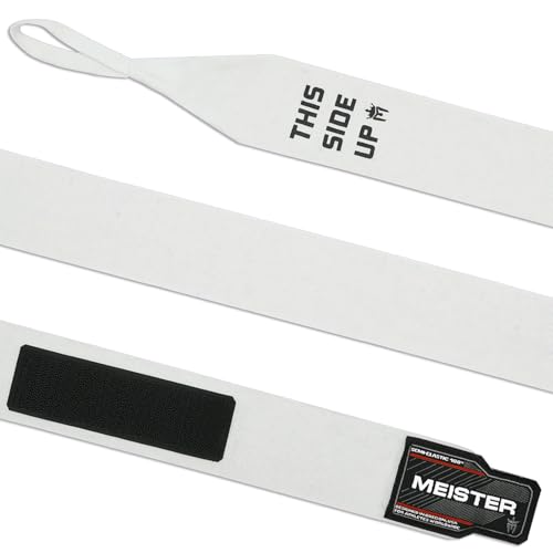 Meister Adult 180" Semi-Elastic Hand Wraps for MMA & Boxing (Pair) - color: White