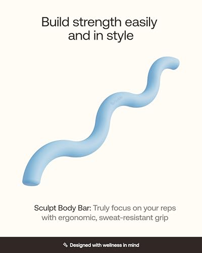 BetterMe Sculpt Body Bar – Weighted Exercise Bar for Strength Training – Home Gym Workout Barbell for Squats, Deadlifts, Curls & Full Body Workouts - color: Serenity Blue