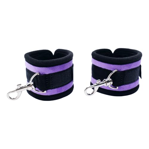 Spreader Bar Stainless Steel Vintage Black Bar with 2pcs Adjustable Straps,Sports Aid Training Fitness Gear Pilates Aid Kit, Home Restore Pilates Indoor Yoga Set - style: Vintage+Furry Purple Kit