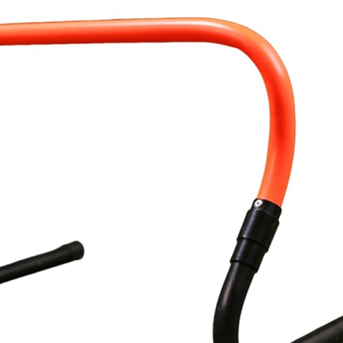 Menolana Agility Hurdle Adjustable Obstacle Improves Strength Speed Hurdle Jumping Bar for Games Football Coaching Multi Sports - color: Black Orange