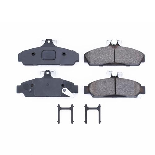 PowerStop Front Brake Pads for Chevrolet Corvette 1984-87 - Z17 Ceramic Brake Pads with Installation Hardware, 17-294 - style: 17-294