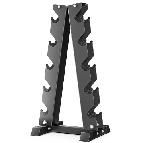 Hex Dumbbell Sets with Rack, 85-560lb Dumbbell Weight Set & Storage Rack | PAPABABE Dumbbell Set with Stand, Rubber Dumbbell Weight Set, Multiple Options Hand Weight for Strength Training - size: 1 X 5-Tier A-Frame (700lb)
