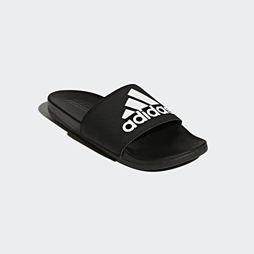 adidas Women's Adilette Comfort Slides - color: Black/Black/White, size: 18 Women/17 Men