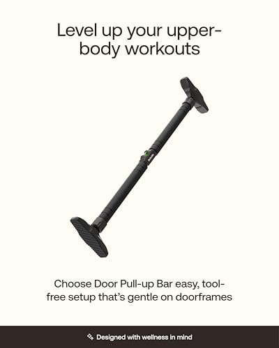 BetterMe Door Pull Up Bar - Pull Up Bar for Doorway No Screws Tool-Free Setup - Doorway Pull Up Bar with Grip Pads - Over the Door Pull Up Bar for Pull-Ups and Core Workouts at Home
