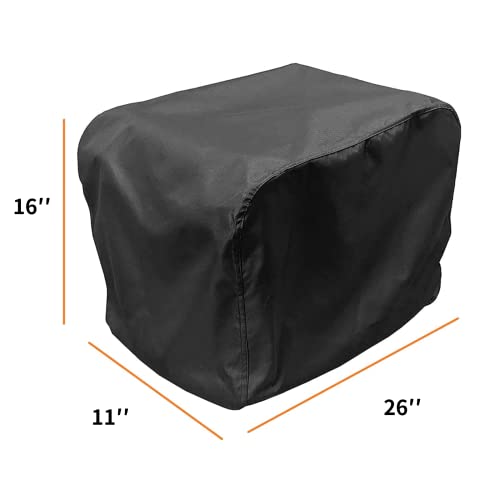 Generator Cover Waterproof for Honda Generator EU2000is Predator 2500 Silver Outdoor Power Equipment Storage Replace 08P57-ZS9-00S,Heavy Duty Thicken 600D Polyester with Elastic Drawstring UV