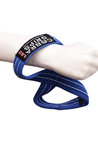 Deadlift Straps Figure 8 Loop Lifting Straps The #1 Choice for Power Lifters weightlifters workout Enthusiasts - color: Blue, size: 60 cm Up to 6.0" Wrist Circumference