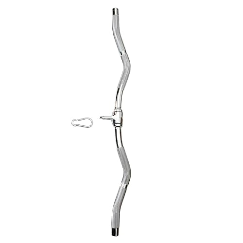 Lat Cable Machine Attachment Curl Pulldown Barbell Revolving Bar, Multi-Exerciser Cable Attachment, Solid Steel Tricep Press Down Bar with Rubber Handgrips & Revolving Hanger - color: 28 Inch Multi
