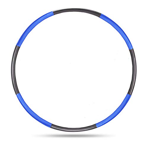 Auoxer Fitness Exercise Weighted hoops, Lose Weight Fast by Fun Way to Workout, Fat Burning Healthy Model Sports Life, Detachable and Size Adjustable Design - color: blue