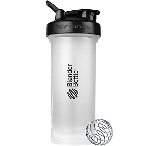 BlenderBottle Classic V2 Shaker Bottle Perfect for Protein Shakes and Pre Workout, 45-Ounce, Clear/Black - color: Clear/Black, size: 45 Ounces
