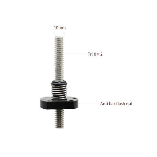 Iverntech NEMA 17 Stepper Motor with Integrated 417mm Tr10x2 Lead Screw 42x60mm 1.5A for 3D Printers or CNC Machine - size: 417-Tr10X2