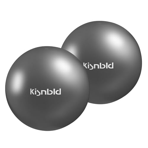 kisnbld Small Exercise Ball, 9 Inch Mini Pilates Ball, Anti Burst and Slip Resistant Mini Yoga Ball for Stability, Fitness, Physical Therapy, Stretching & Core Strength Workout at Home Gym & Office - color: 2Black