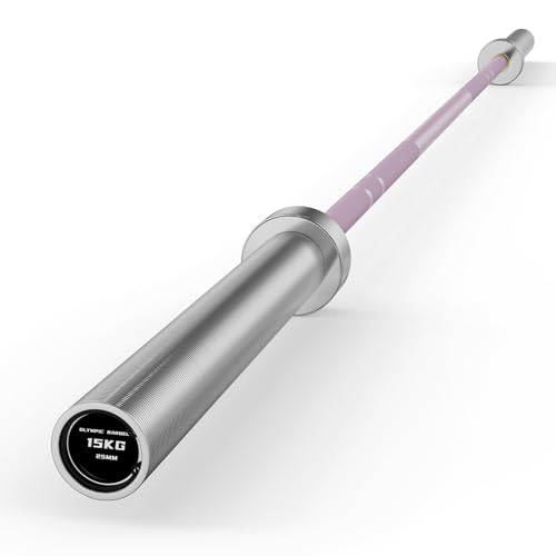 PAPABABE Olympic Barbell, 4ft/5ft/6ft/6.5ft Straight Barbell Womens Olympic Barbell for Strength Training and Technique Adjusting, 2 inch Olympic Bar with Moderate Knurling For Bench Press, Squats Curls Deadlifts Weightlifting - color: 6.5ft Elite LightPi