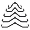5 Pcs V-bar Pulley Cable Machine Attachments:Home Gym Fitness Rowing T-bar Handle Grips LAT Pull Down Bar Press DownTraining,Bicep Curl Tricep LAT pulldown Bar Back Strength Training