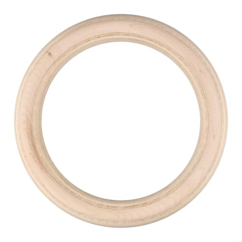 19/25mm Wood Gymnastics Rings 2Pcs For Adult Fitness Calisthenics Strength Training Equipment For Enhanced Workout Control, Solid Birch Wooden, Non-Slip Grip