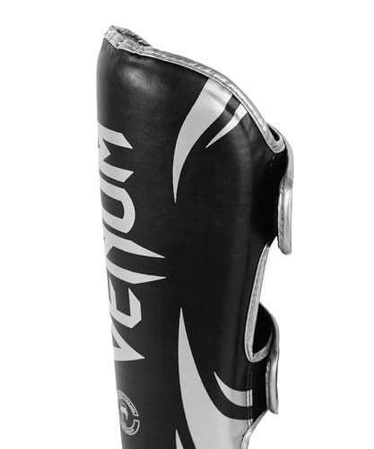 Venum Challenger Standup Shin Guards - color: Black/Silver, size: Large