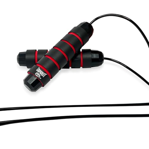 Tapout Weighted Jump Rope - Adjustable Length for Full-Body Workout, Durable & Comfortable Grip for Cardio, Strength Training & Endurance