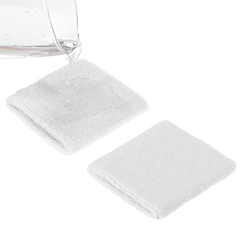 Bememo 6 Pcs Neon Sports Sweatbands Set Sports Competitions Sweatbands 2 Headband 4 Wristbands Breathable Terry Cloth Athletic Bands for Team Soccer Spirit 80s Costumes Cosplay - color: White
