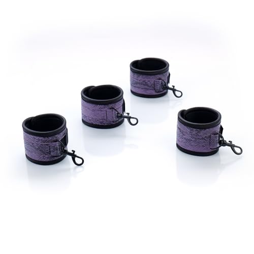 3 in 1 Heavy Duty Stainless Steel Expandable Spreader Bar with 4pcs PU Blue Adjustable Straps,Workout Bar for Home Gym Training Bar,Portable Detachable Pilates Kit - style: Black+Purple Serpentine Kit