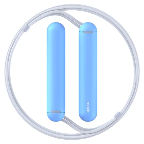 Tangram Smart Rope Rookie Donut - Cordless Fitness Jump Rope, App-Connected, Adjustable Length, Replaceable Battery, Track Jumps and Calories, Portable Workout Rope for Home and Gym - color: Blue