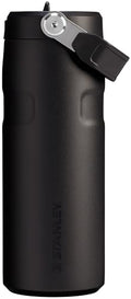 Stanley IceFlow Flip Straw 2.0 Water Bottle 16 OZ | Built-In Straw with Larger Opening | Lightweight & Leak-Resistant | Insulated Stainless Steel | BPA-Free | Black 2.0 - color: Black, size: 16 Ounces