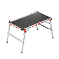 Hailo TP2 Plus | Work & Staircase Platform | Length and Height-Adjustable Telescopic Rails and feet | Integrated Bubble Level | for use with Step stools & stepladders - style: TP2 Plus (work platform)