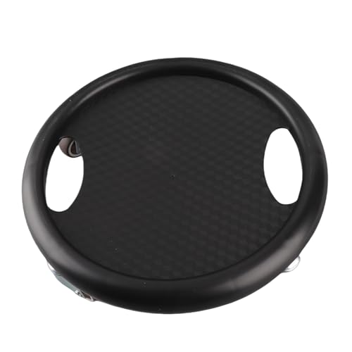Keenso Core Slider Ab Workout Sliding Disc with PU Plastic Metal Build 4 Universal Rollers for Core Training Home Gym Exercise for Men and Women - color: Black