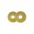 Gold Finish Olympic Steel Plates - Pairs and Sets 2 Inch Barbell Standard in Premium Gold for Weight Lifting - color: 2.5lb Pair