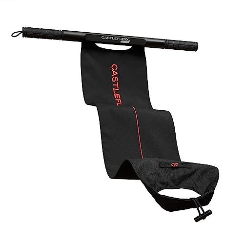 CastleFlexx Mobility and Full Body Strengthening Device - color: Black/Red, size: Standard 5'0 - 5'8