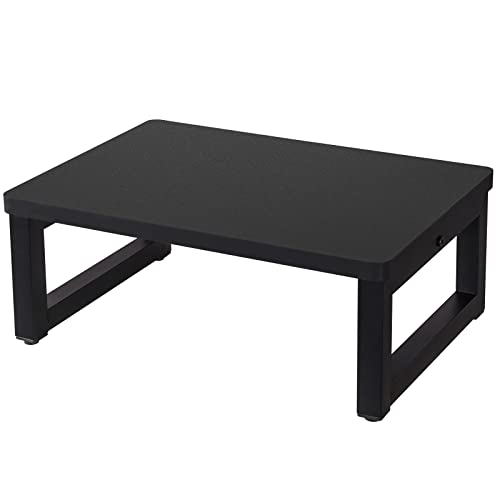 Snughome Wooden Step Stools for Adults Kids, Solid Wooden Bedside Step Stool Adults Hold Up to 350 lb, One Step Foot Stool for Kitchen, Bedroom, Living Room, Bathroom - Self-Assembly(Black) - color: Black
