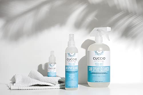 cuccio SOMATOLOGY Yoga Mat Sani Spray Cleaner - Essential Liquid Mat Cleanser Mist - Non Sticky, Quick Drying, Odor, Dirt And Sweat Control - Natural, Chemical Free Equipment Freshener - 32 Fl Oz - size: 32 Fl Oz (Pack of 1)