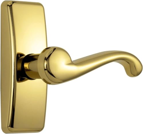 Ideal Security GL Lever Handle Set for Storm Doors and Screen Doors, Storm Door Handle Replacement, Screen Door Handle, Bright Brass - color: Bright Brass