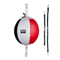 Ringside Leather Boxing Double End Bag - Speed & Reflex Punching Target with Bungee Cables for MMA, Muay Thai, and Striking Accuracy - size: 9"