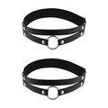 Adjustable O-ring Leg Garter, Elastic Thigh Garters Belt for Women, 1 Pair - color: Black