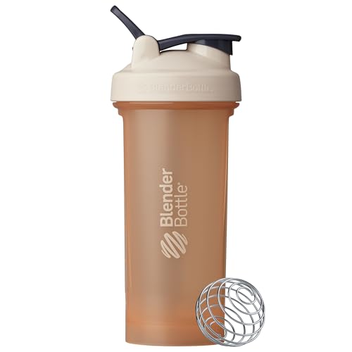 BlenderBottle Classic V2 Shaker Bottle Perfect for Protein Shakes and Pre Workout, 28-oz, Full-Color Tan/Orange - color: Full-Color Tan/Orange, size: 28 Ounces
