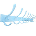 SKOLOO Coat Rack Wall Mounted - 10 Hooks, Heavy Duty, Stainless Steel, Metal Wall Hanger, Sturdy Coat Hooks for Hanging Coats, Jacket, Clothes, Hat, Blue - color: Blue, size: 10 Hook(1 Pack)