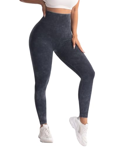 CHRLEISURE Workout Leggings Sets for Women, Gym Scrunch Butt Butt Lifting Seamless Leggings 3 Piece - color: 3 Packs - Black/Black/Washed Black, size: Small