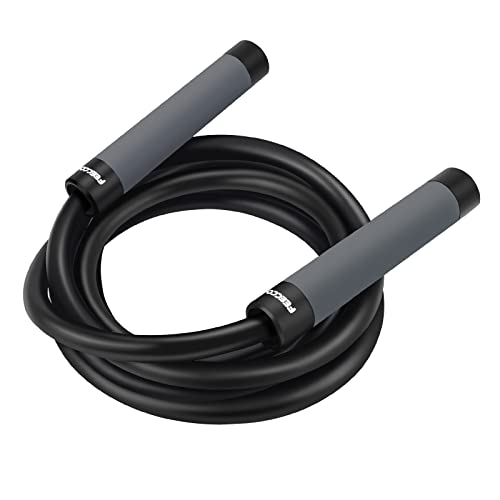 FEECCO Weighted Jump Rope for Men, PVC Rope with Metal Handles and Ball Bearings - color: 2.3LB