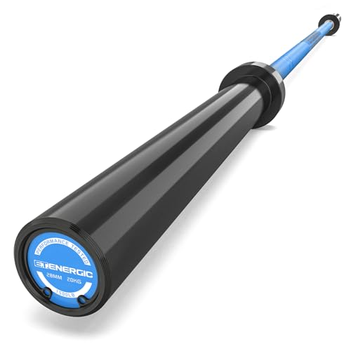 Olympic Barbell 7FT 45LB, 1500LB Capacity Weight Bar for Home Gym, 2-Inch Olympic Barbell for Weightlifting, Powerlifting, Squat, Deadlift and Bench Press - color: Blue&Black