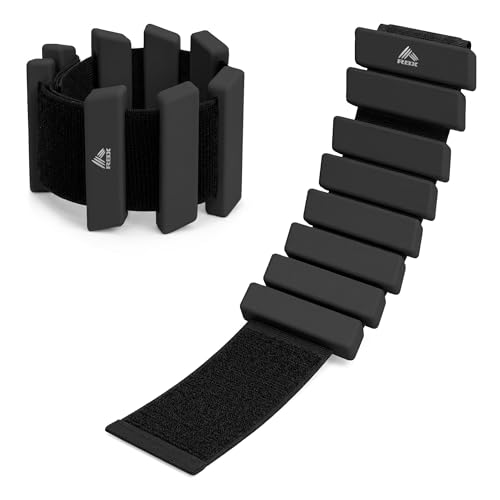 RBX Adjustable Ankle & Wrist Weights, Customizable for Pilates, Yoga, Walking, Barre, Home Workouts & Strength Training - color: Black